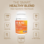 Dr. Berg Maximum Strength 2-in-1 Vitamin D3 K2 10,000 IU | Naturally Derived D3 | 4X Lab-Tested & Verified | High Absorption Formula | K2 D3 Vitamin Supplement - 120 Capsules