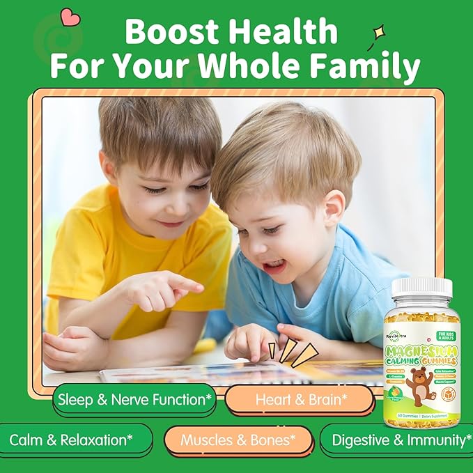Magnesium Gummies for Kids - Magnesium Glycinate Gummies Supplement with L-Theanine, Vitamin B6, D3 for Adults & Kids, Calm Magnesium for Sleep, Relaxation, Brain,Bones,Sugar Free Pineapple 120ct