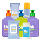 TBH Kids Teen Hygiene Starter Kit- Shampoo, Conditioner, Body Wash, Face Wipes, Face Wash, Moisturizer, and Deodorant for Kids - 7 in 1 Kit for all Your Tweens Needs