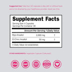 Myo-Inositol & D-Chiro Inositol Supplement For Women (360 Capsules, 2050mg Per Serving Ideal 40:1 Ratio Myo Inositol) Hormone Balance for Women - Third Party Tested, Vegan Safe & USA Made - 360 Count
