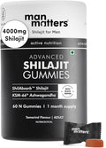 Man Matters 4000 mg Pure Shilajit Gummies | 75%+ Fulvic Acid & 85+ Trace Minerals | Sugar-Free, Vegan, Non-GMO | KSM-66 Ashwagandha | 3.5X Bioavailability | 60 Gummies, 30-Day Supply | Lab Tested
