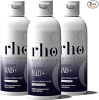 Rho Nutrition Liposomal NAD+ – Liquid Supplement Designed to Help Support Absorption – Active Form of NAD+ Helps Support Normal Cellular Health, Healthy Aging, Energy Metabolism & Vitality – 3 Pack