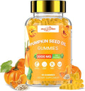 Pumpkin Seed Oil with Saw Palmetto: Pumpkin Seed Oil Gummies Extract Sugar-Free 3000mg Per Serving for Hair Growth Urinary Bladder & Prostate Health Non-GMO