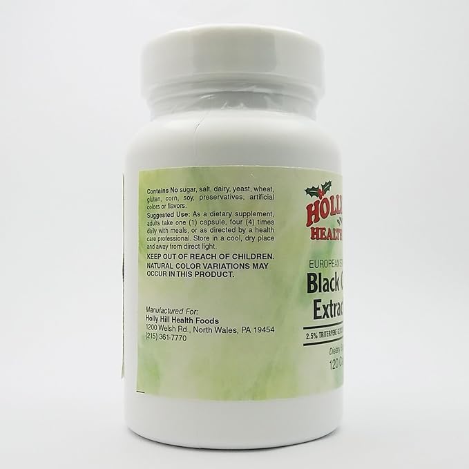 Holly Hill Health Foods, European Standardized Black Cohosh Extract Plus, 120 Capsules
