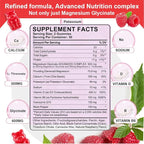 900mg Magnesium Glycinate Gummies, 65 Count, Sugar Free Magnesium Complex with L-Threonate, Potassium, Vitamin D, B6, CoQ10 Supplement for Relaxation, Raspberry Flavor