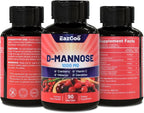 D-Mannose Supplement – 1000mg Capsules with Cranberry, Vitamin C, Hibiscus & Dandelion Extract, Support Urinary Health, D Mannose & Cranberry Capsules, 90 Count(Pack of 2)