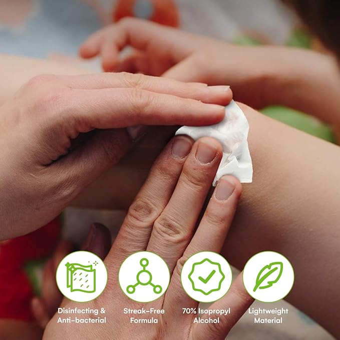 Alcohol Wipes | Individually Wrapped Alcohol Prep Pads with 70% Isopropyl Alcohol, Great for Medical & First Aid Kits | Sterile, Antiseptic 2-Ply Alcohol Swabs - 300 count
