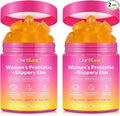 2Pack Feminine Probiotics Gummies,Vaginal Women Probiotic,Feminine Balance pH Gummies for Healthy Odor,Improve Immune,Support Vaginal Health,with Slippery Elm(60 Gummies)