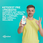 GLP-1 Support Weight Loss Supplement - Prebiotic Probiotic GLP1 Support for Women Men - Natural Support with Akkermansia Muciniphila for Fat Burn Gut & Metabolic Health Support