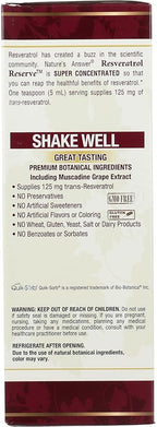 Nature's Answer Alcohol-Free Resveratrol Reserve, 5-Fluid Ounces | Packed with Antioxidants | Promotes Overall Health | Immune System Support | Single Count