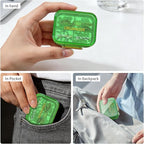 Travel Pill Organizer, Waterproof Weekly Pill Box 7 Day, Portable Container for Purse Pocket, Removable Compartments Daily Supplements Case, Airtight Storage for Outdoor (Green)