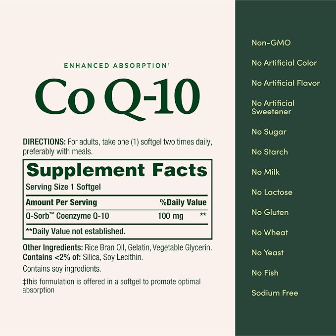 Nature's Bounty CoQ10,Helps Maintain Healthy Blood Pressure,100 mg,Rapid Release Softgels,75 Count (Pack of 3)