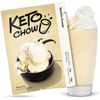 Keto Chow Vanilla Cream - Keto Meal Replacement Shake Powder - Nutritionally Complete - Low Carb - Delicious Easy Meal Substitute - Protein Rich & Dairy Free - Single Meal Serving