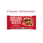 Nature's Bakery Whole Wheat Fig Bars, Strawberry, Real Fruit, Vegan, Non-GMO, Snack bar, 6 boxes with 6 twin packs (36 twin packs)