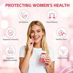 Women Probiotic Gummies for Feminine Health, Supports pH Balance, Vaginal Health, Odor Control & Yeast Balance, Digestive & Immune Support, Sugar Free Cranberry Flavor, 60 Count (Pack of 1)