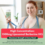 Liposomal Berberine HCL - Berberine 1500mg High Bioavailability, Berberines Supplement for Women and Men (2 Pack)