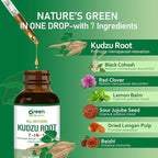 Kudzu Root Drops, Natural Supplement for Menopause Relief, Relaxation & Immune Support, Herbal Complex w/Black Cohosh Red Clover and More Extracts. 2 oz