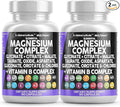 Clean Nutraceuticals Magnesium Complex with Magnesium Glycinate Citrate Malate Oxide Taurate Aspartate Orotate & Mag Chloride, Zinc Copper Manganese (90 Count (Pack of 2))