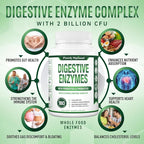 Purely Optimal Digestive Enzymes for Women and Men – Multi-Enzyme Supplement for Bloating Relief, Digestion and Heavy Meal Support – with Probiotics and Prebiotics for Gut Health – 180 Capsules