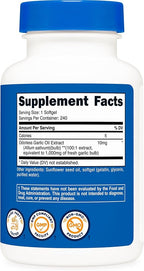 Nutricost Garlic 1000mg, 240 Softgels - Odorless, Premium Gluten Free Supplement