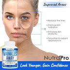 NutraPro Anti Wrinkle and Ageless Skin Vitamins - Dermal Repair Complex for Skin Repair with Collagen & Resveratrol & Alpha - Lipoic Acid & Hyaluronic Acid Supplement to Renew Skin