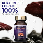 FINE JAPAN Organic Reishi Mushroom Capsules-Organic Mushroom Extract Supplement to Boost Your Immune System Health Dynamic Mushroom - 60 Capsules