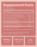 sapling Calcium Supplement - Whole Food with Vitamin K2 & D3, Magnesium, Zinc, Boron, Mineral Complex. Sourced Sustainably from Red Algae. for Bone Strength and Support. Non-GMO & Vegan (270 Count)
