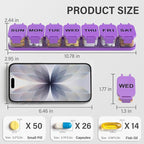 Extra Large Weekly Pill Organizer - Waterproof 7-Day Pill Box, Portable Vitamin & Supplement Case, Easy to Open Design, Ideal for Travel and Daily Medication Management