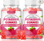 softbear Potassium Citrate 1000mg Gummies – High Absorption Potassium Gummies for Muscle Support & Electrolyte Balance – Potassium Supplement for Women & Adults, Vegan, Raspberry Flavor (120 Count)