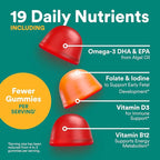 SmartyPants Prenatal Multivitamin Gummies, Omega 3 (DHA/EPA), Methylfolate, Biotin, Vitamin D3, C, Vitamin B12, B6, A, K & Zinc, Gluten Free, 120 Count (40 Day Supply) (Pack of 2)