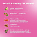 Laicuherb PCOS Fertility Tea for Women, Pack of 2, Women’s PCOS Herbal Tea with Spearmint & Nettle Leaf, Smooth & Mild Flavor