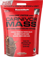MuscleMeds Carnivor Mass Anabolic Beef Protein Gainer, Chocolate Fudge, 10.4 Pounds,Brown,003679