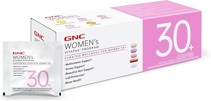 GNC Women's 30+ Vitapak Program | Daily Vitamins and Minerals - 30 Servings