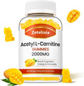 Acetyl L-Carnitine Gummies, L-Carnitine Supplement for Women & Men, Nutrition Supplement for Boost Energy, Immunity & Brain Health, Vegan, Non-GMO, Mango Flavor, 60 Count