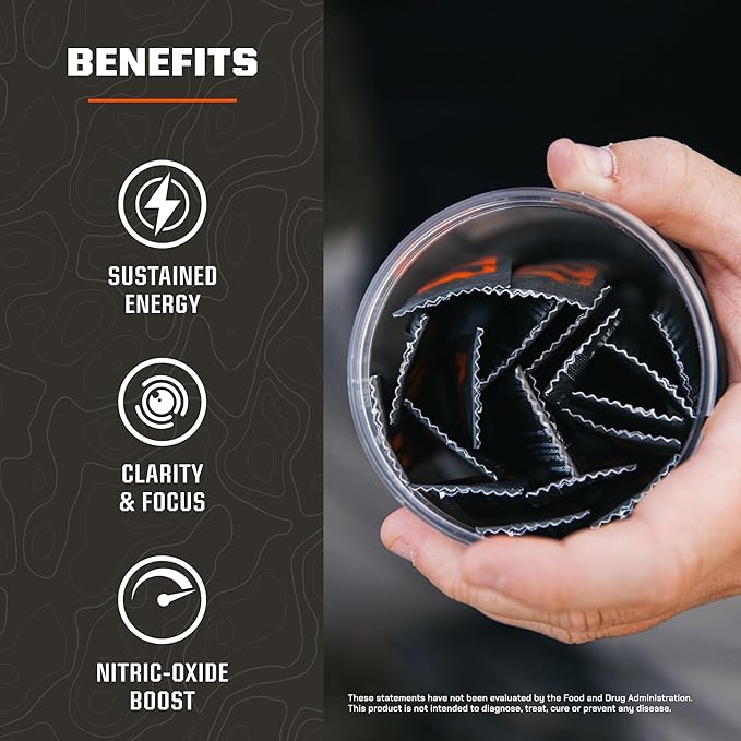 MTN OPS Ignite Sugar Free Energy Drink Powder Variety Pack with 200mg Caffeine, Travel Pre Workout Packets for to-Go Energy, Nootropic Blend, L Arginine & L Citrulline, 21 Servings, Core Flavors