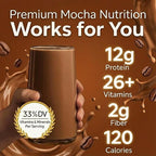 HMR 120 Shake Meal Replacement Powder | Mocha Shake Mix to Support Healthy Weight Loss | 12g of Protein | Nutritional Drink | Low Calorie Food | 12 Servings