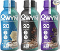 OWYN Only What You Need Protein Shake Variety Pack, Vanilla, Cold Brew Coffee, Cookies and Creamless Flavored Protein Shakes, 20g Protein, 4g Sugar, 3g Fiber, Dairy Free, Plant Based Protein, 12 CT