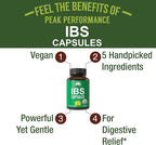 USDA Organic IBS Capsules for Relief, Ingestion, Bloating, Gas - Irritable Bowel Supplement with 5 Handpicked Organic Ingredients - Peppermint Oil, Sea Buckthorn, Fennel Seed, Rosemary Leaf, Basil