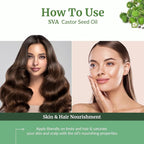 SVA Castor Seed Oil Organic - 32 Fl Oz – 100% Natural Cold Pressed Organic Castor Oil - for Face, Skin Care, Hair Care, Scalp Massage & Body Massage