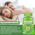 Magnesium Glycinate Gummies 600mg for Women and Men, High Absorption Magnesium Glycinate with Vitamin D, B6, and CoQ10 for Calm Support & Sleep, Sugar Free, Vegan, 60 Days Supply