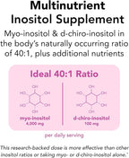 Theralogix Ovasitol Plus Metabolic Health Supplement - Myo-Inositol & D-Chiro Inositol+Chromium Picolinate+Alpha-lactalbumin & Vitamin D - 90-Day Supply - Unflavored - 180 Count