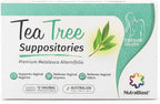 NutraBlast Tea Tree Oil Suppositories (12 Count) | All Natural Intimate Deodorant for Women | Restore Feminine Balance | Made in USA