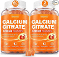 Calcium 1200 mg with Vitamin D3 Supplement for Adults - Calcium Gummies with 5000iu Vitamin D3, K2, B6, B12, Magnesium & Zinc - Calcium Supplement for Women Men - Easy to Digest, Vegan (2 pack)