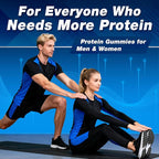 duwhot Whey Protein Gummies Sugar Free, Low Calorie 8g Protein Per Serving, Easy to Take Snacks for Men & Women, Lemon Flavor, 1 Month Supply, 120 Chews