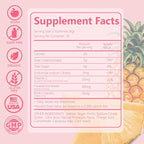 Premium Feminine Balance Gummies PH Balance Vaginal Health Gummies Probiotics Hawaiian Pineapple Female Gummy for Women Private Area - 60 Gummies - 30 Servings