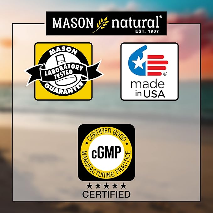 MASON NATURAL Glucosamine Chondroitin with Collagen & Hyaluronic Acid, 45-Day Supply Capsules for Normal Joint, Mobility, Flexibility, & Aging Support, 90 Capsules