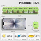 2-Pack Large Waterproof 7-Day Pill Organizer - Extra Large AM/PM Pill Boxes for Vitamins, Fish Oils & Supplements, Portable Daily Medication Dispenser