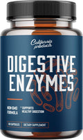 Pure Digestive Enzyme Capsules with Lipase Amylase Protease - Aids Digestive System Natural Immune System Booster - Breaks Down Carbohydrates Reduce Bloating Gas Digestive Enzymes Pills