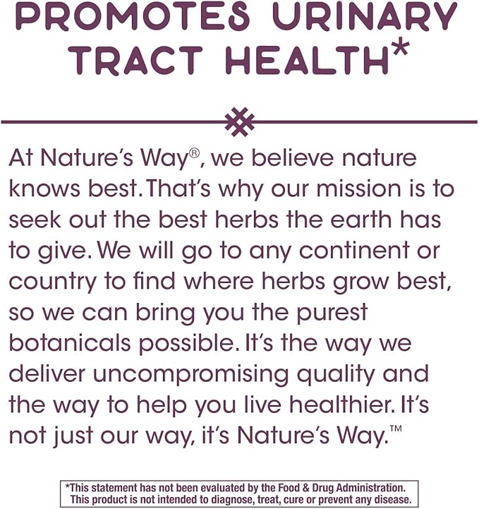 Nature's Way Premium Blend Urinary with Cranberry, 1,260 mg per Serving, 100 Caps (Pack of 2)