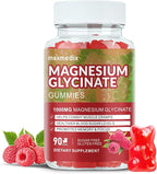 Magnesium Glycinate Gummies 1000mg, Sugar Free Magnesium Potassium Supplements Chewable for Adults with L-Threonate for Sleep, Body Support and Relaxation,90 Raspberry Gummies